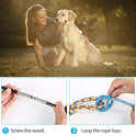 DIBBATU Flirt Pole for Dogs Interactive Dog Toys for Large Medium Small Dogs Chase and Tug of War, Dog Teaser Wand with Lure Chewing Toy for Outdoor Exercise & Training