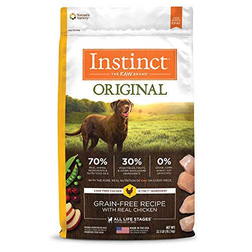Instinct Original Dry Dog Food, Raw Coated Kibble, High Protein, Grain Free Recipe- Chicken, 22.5 lb. Bag