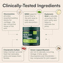 Wuffes Advanced Dog Hip and Joint Supplement with Glucosamine, Chondroitin, Omega 3, MSM, and Green Lipped Mussel, 60 Pork Flavored Chews for Small and Medium Dog Breeds