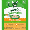 Greenies Feline Smart Purees Healthy Indoor Lickable Cat Treats with Real Chicken, 0.49 oz. Tubes, 20 Count
