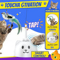 Interactive Cat Toys for Indoor Cats - Automatic Flying Bird Feather Toy, USB Rechargeable Electric Cat Teaser with Sticky Suction Base, Smart Motion Activated Self-Play Enrichment Toy for Bored Cats