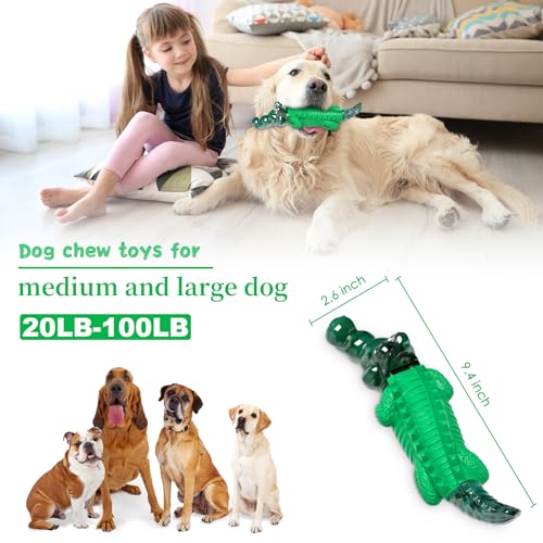 Dog Toys for Aggressive Chewers - Indestructible Dog Chew Toys for Small, Medium, Large Breed to Reduce Pet Anxiety and Boredom and Keep Them Busy