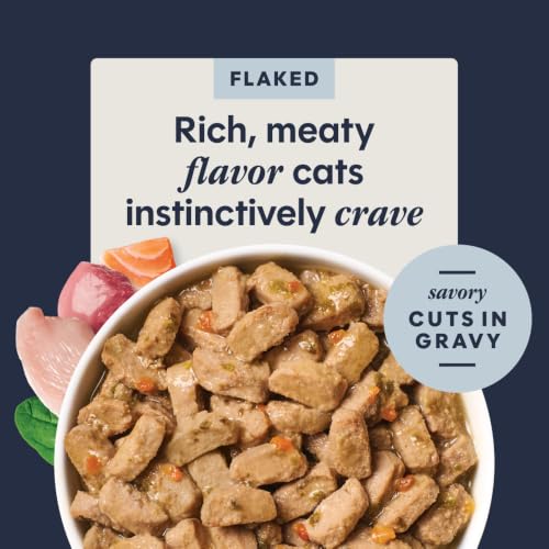 Instinct Flaked Entrees in Gravy, Wet Canned Cat Food, Grain-Free - Variety Pack, 3 oz. Cans (Pack of 12)