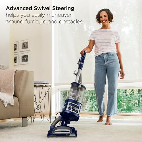 Shark Navigator Lift-Away Vacuum, HEPA, Carpet and Pet Hair, Blue, NV360 | Lift-Away Pod, Carpet and Hard Floor Cleaning, Swivel Steering, Brushroll Shutoff, 0.9-Qt Dust Cup, Upholstery/Crevice Tools