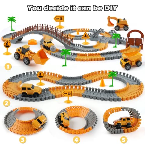 Kids Construction Race Track Set