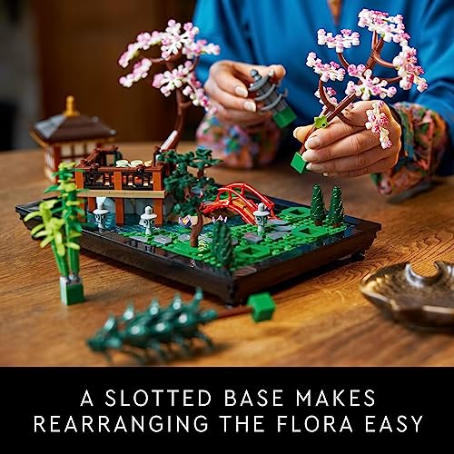 LEGO Icons Tranquil Garden Building Set - Detailed Japanese Zen Garden DIY Kit for Adults, Ages 18+ - Gift for Birthday - Building Block Set for Home Decor - 10315