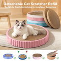 6pcs Cat Scratch Pad, Cat Scratcher Cardboard & Cat Scratching Pads - Round Cat Scratcher Refill, 10 Inch Diameter 7/8 Inch Thick cat scratchers for Indoor Cats