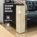 PETKARAY Under-Furniture Cat Scratcher, 23.6'' Sisal Scratching Post for Couch Corner, Furniture Protector Scratch Pad for Sofa with Toy Ball