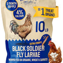 Hatortempt 10lb Dried Black Soldier Fly Larvae - More Calcium Than Mealworms for Chickens - High Protein Chicken Feed Treats for Laying Hens, Wild Birds and Duck Food
