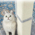 Karolpar 32" Cat Scratching Post for Indoor Cats, Sisal Cat Scratcher with Plush Perch, Large Scratch Post with Bed, Removable Cover, Sisal Fabric,Light Grey
