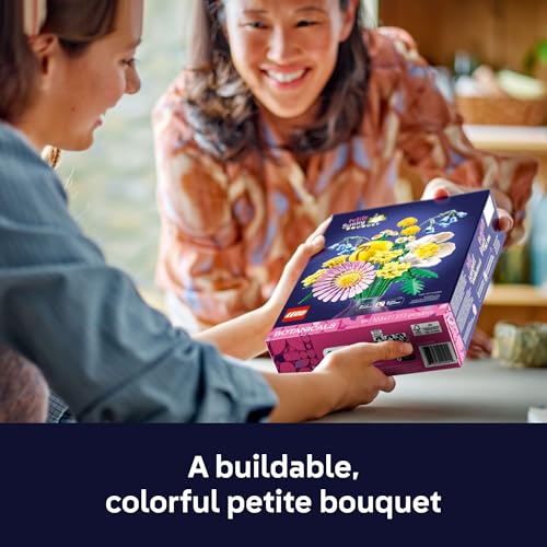 LEGO Botanicals Petite Sunny Bouquet Building Toy - DIY Floral Arrangement for Girls & Boys, Ages 9+ - Gift for Birthdays - Bedroom, Desk, Home Decor - 10347