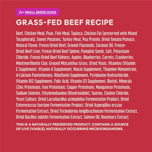 Instinct RawBoost Small Breed, Natural Dry Dog Food with Freeze-Dried Pieces, High Protein, Grain-Free Recipe - Real Beef, 3.5 lb. Bag