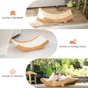 Sisal Cat Scratcher Bed for Indoor Cats Hammock for Scratching Pad Cat Chair Natural Sisal Scratch Post for Large Cats Scratcher Lounge, Wooden Cat Furniture(Large)