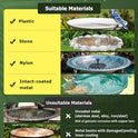 Mellbree Bird Bath Copper Disk, 0.6mm Reinforced 99.99% Pure Copper Cleaning Disk for Physical Safe Clean Water All-Season, Universal Fit for Outdoor Birdbaths, Bowl, Bird Bath Solar