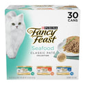 Purina Fancy Feast Seafood Classic Pate Collection Grain Free Wet Cat Food Variety Pack - (Pack of 30) 3 oz. Cans