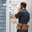 TEEHO TE001 Keyless Entry Door Lock with Keypad - Smart Deadbolt Lock for Front Door with 2 Keys - Auto Lock - Easy Installation - Satin Nickel