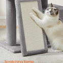Feandrea Small Cat Tree, Cat Tower Condo, Scratching Ramp, Large Top Perch, Cave, 20.1 x 15.4 x 18.3 Inches, Dove Gray UPCT010GD02S