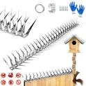Bird Spikes 40 Inch Stainless Steel Bird Deterrent, Snake and Raccoon Deterrent, Squirrel Baffles for Bird Feeders, Anti Climb Spikes