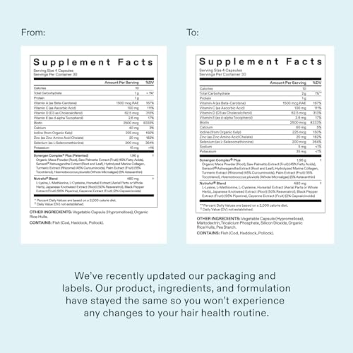 Nutrafol Women's Balance Hair Growth Supplements, Ages 45 and Up, Clinically Tested for Visibly Thicker Hair and Scalp Coverage, Dermatologist Recommended - 1 Month Supply