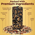 Hot Pepper Bird Seed Cylinders with Hole – Spicy Birdseed to Reduce Squirrels – Bird Seeds for Outside Wild Birds – No Mess Birdseed – Hot Birdseed with No Filler – All Natural, USA Made (4" x 7.75")