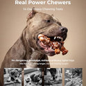 2 Pack Tough Dog Toys for Aggressive Chewers: Ultra-Dense Nylon, Durable Dog Bones, Bacon Flavor, Heavy Duty Dog Chew Toys for Large Dogs 20-90 lbs, Long Lasting & Keep Them Busy