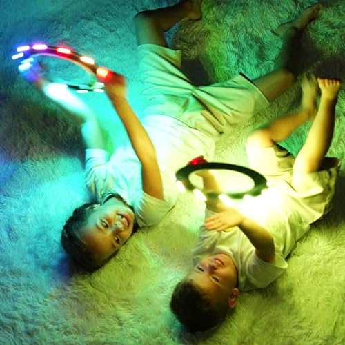 TOSY Flying Ring - 36 RGB Multicolor or 12 Monocolor LEDs, Super Bright, Lost Mode, Auto Light Up, Easter Basket Stuffers Gift for Kid/Teen/Boy/Girl, Safe, Waterproof, Pool/Beach/Camping Toy