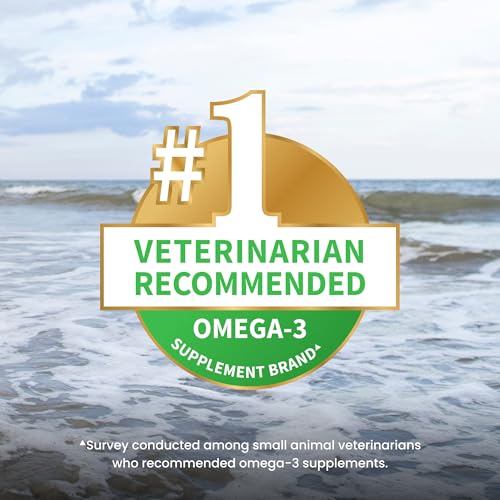 Nutramax Welactin Omega-3 Fish Oil Supplement for Dogs, Soft Chews, 60ct