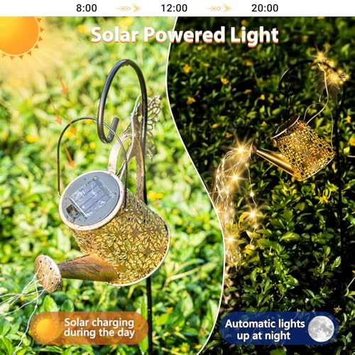 Solar Watering Can Light, Solar Outdoor Decorative,Garden Decor Lights | for Yard Patio Lawn Pathway Landscape, IP65 Waterproof, Garden Gifts for Mom, Grandma Women Birthday