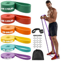 Zacro Resistance Bands Set with Door Anchor, Heavy Duty Pull Up Exercise Bands for Working Out, Muscle Power Strength Training, Physical Therapy, Home Fitness Gym Equipment for Men & Women