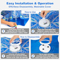 Interactive Cat Toys for Indoor Cats,[Newly Upgraded] Rechargeable Touch Activated Hide and Seek Kitten Toys for Bored Indoor Adult Cats with Fluttering (Blue)