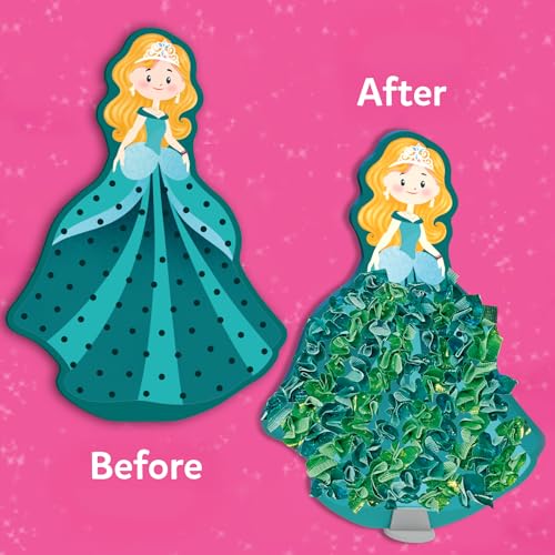 Skillmatics Poke-in Art - Magical Princesses, Mess-Free Fun for Kids, DIY Wood Craft Kits, Creative Activity, Gifts for Girls & Boys Ages 4, 5, 6, 7, 8, 9