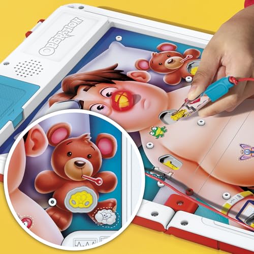 Operation Electronic Board Game with All-in-One Carrying Case | 2 Ways to Play | Ages 6+ | 1+ Players | 10 Mins. | Fun Kids Games