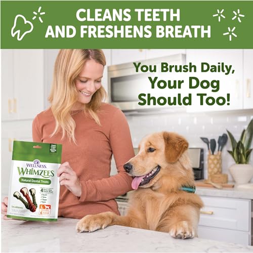 Wellness WHIMZEES Value Pack Natural Dog Dental Treat, Chews, Freshens Breath, Large Size, 50.9 oz Box, 24 Count