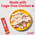 Delectables Squeeze Up Creamy Squeezable Puree, Lickable Wet Cat Treats, Grain Free, No Added Fillers, No By-Products, No Added Preservatives, 0.5 Ounces Tube Chicken Flavor, 32 Tubes Total
