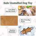 SHARLOVY No Stuffing Dog Toys Crinkle Squeaky, Long Lasting Chews for Aggressive, Durable Plush Dog Puppy Chew Toys for Teething, with 6 Tough Layers for Small Medium Large Breed