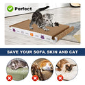CATISM Cat Scratcher Cat Scratching Board - Foldable - Triangle, 6 Usable Sides Scratchers for Indoor Cats, Durable Recyclable Cats Cardboard Vertical(Pack of 3)