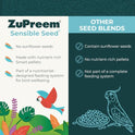 ZuPreem Sensible Seed Bird Food, , Cockatoo, Macaw, Bird Seed and Pellets Blend, ZuPreem Feed Mixer Topper, Enriching Variety, Made in USA, Macaw Food, (Large, 2 lb bag)