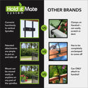 Hold It Mate Long Hook Kits Ideal for Bird Feeders, Lighter Flower Baskets, Chimes, etc. for Vertical Spindled Deck Railings Only (34" Upright) Heavy Duty Hanger