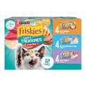 Purina Friskies Wet Cat Food Variety Pack, Tasty Treasures  Filets (With Ocean Fish and Tuna, With Chicken and With Turkey) - 5.5 Ounce (Pack of 12)