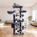 Gitelsnour Cat Tree, Cat Tower for Large Cats with 2 Big Platforms, 2 Baskets, condo and Toys, 63" Cat Scratching Posts for Indoor Cats, Smoky Gray GCT020G