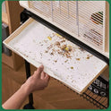 Firdnyohs 100PCS Bird Cage Liner Papers, Disposable Cage Paper Liners Precut Absorbent Cushion Pad Mat Accessories for Pet Bird Parrot (White)