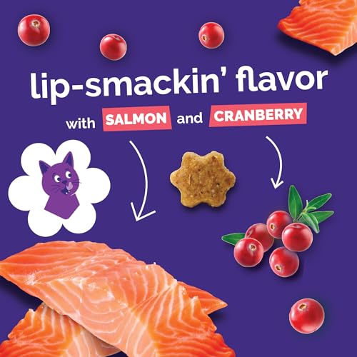 Fruitables Cat Treats - Crunchy Treats for Cats - Healthy Low Calories Packed with Protein - Free of Wheat, Corn and Soy - Made with Real Salmon, Tuna, Chicken - 2.5 Oz (3 Pk)