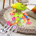 KATUMO Bird Toys, Parrot Pull Spoons Toys for Conure Cage Parakeet Cockatiel Quarker African Grey Mini Macaw  Parrots Cockatoo Small to Medium Birds
