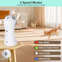 TBTeek Cat Toy, Automatic Motion-Activated, 5 Fun Patterns, 4 Speed Modes, Adjustable Light Angles, Random Rotating Trajectory, Rechargeable