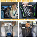 DYKESON Dog Car Net Barrier Pet Barrier with Car Mesh Organizer for Dog & Child, Safety Divider with Upgraded Storage Pouch, Easy Install for Cars & SUVs