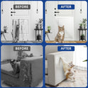TOOSOFt Anti Cat Scratch Furniture Protector Clear Thicken Vinyl 196.9"x16.5" Couch Protector from Cat Claws - Single Sided Sticky Flexible Dog Tape for Furniture, for Couch Corner Door Walls Bed