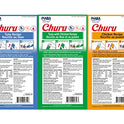 INABA Churu Lickable Purée Natural Cat Treats Tuna & Chicken 3 Flavor Assortment of 12 Tubes