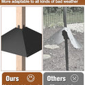 Queension Metal Squirrel Baffle for 4x4 Post, 17 Inch Squirrel Proof Baffles for Bird Feeder Poles, Outdoor Guard for Wooden Pole to Deter Raccoons from Bird Houses, 1 Pack
