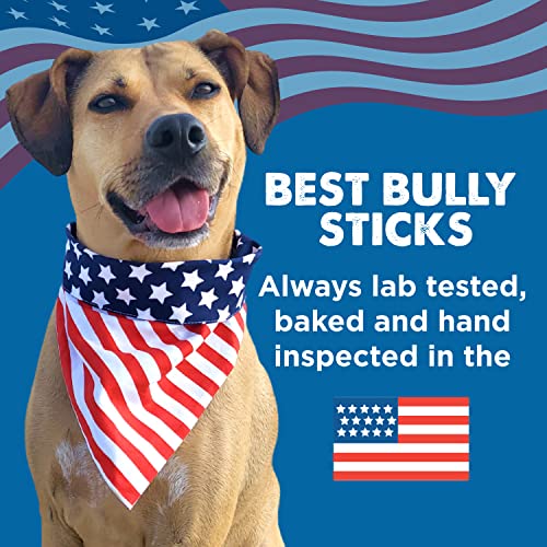 Best Bully Sticks Thick 6 Inch Bully Sticks for Dogs - 5 Count (Pack of 1) - Natural, Grass-Fed Beef, Single Ingredient, Grain and Rawhide Free - Large Breeds