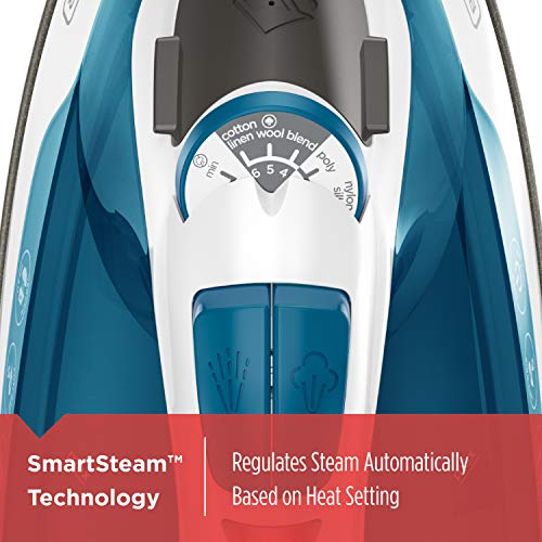 BLACK+DECKER Easy Steam Iron for Clothes with SmartSteam Technology | SmartSteam iron with stainless soleplate, anti-drip system and vertical steam for smooth wrinkle removal.